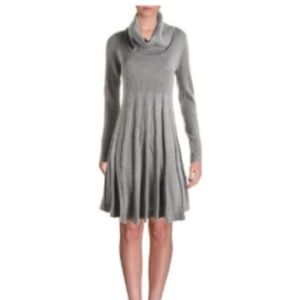 Calvin Klein Cowl-Neck Fit Flare Sweater Dress